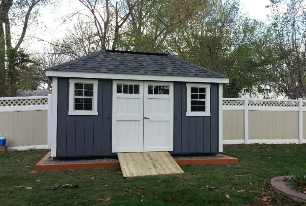 Standard Board & Batten Hip Roof Shed Lancaster County Barns